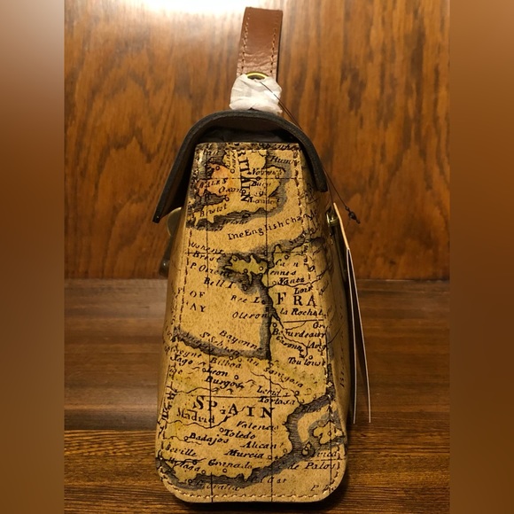 NWT-Patricia Nash-SET-European Map-Carisbrooke Satchel & Cassis ID Case-$248 - Picture 5 of 16